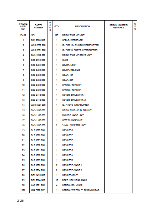 CANON iPF9100 iPF9000S iPF9000 Parts Catalog-5